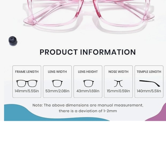 Purple Clear blue light blocking glasses for women men (348) - Picture 5 of 11